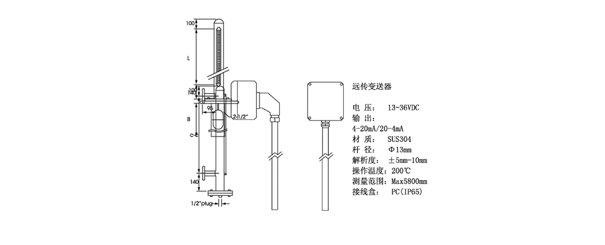 YW100-CFB產(chǎn)品尺寸 YW100-CFB產(chǎn)品尺寸